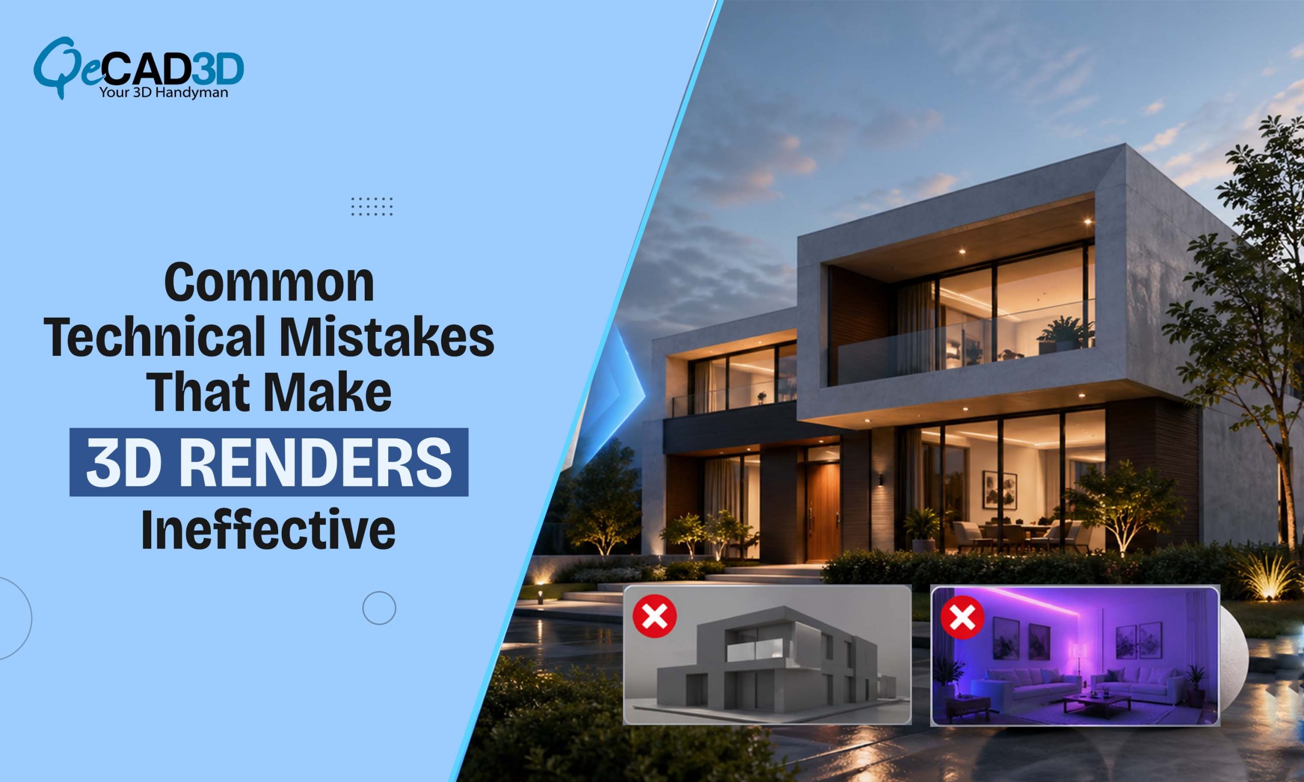 Common Technical Mistakes That Make 3D Renders Ineffective